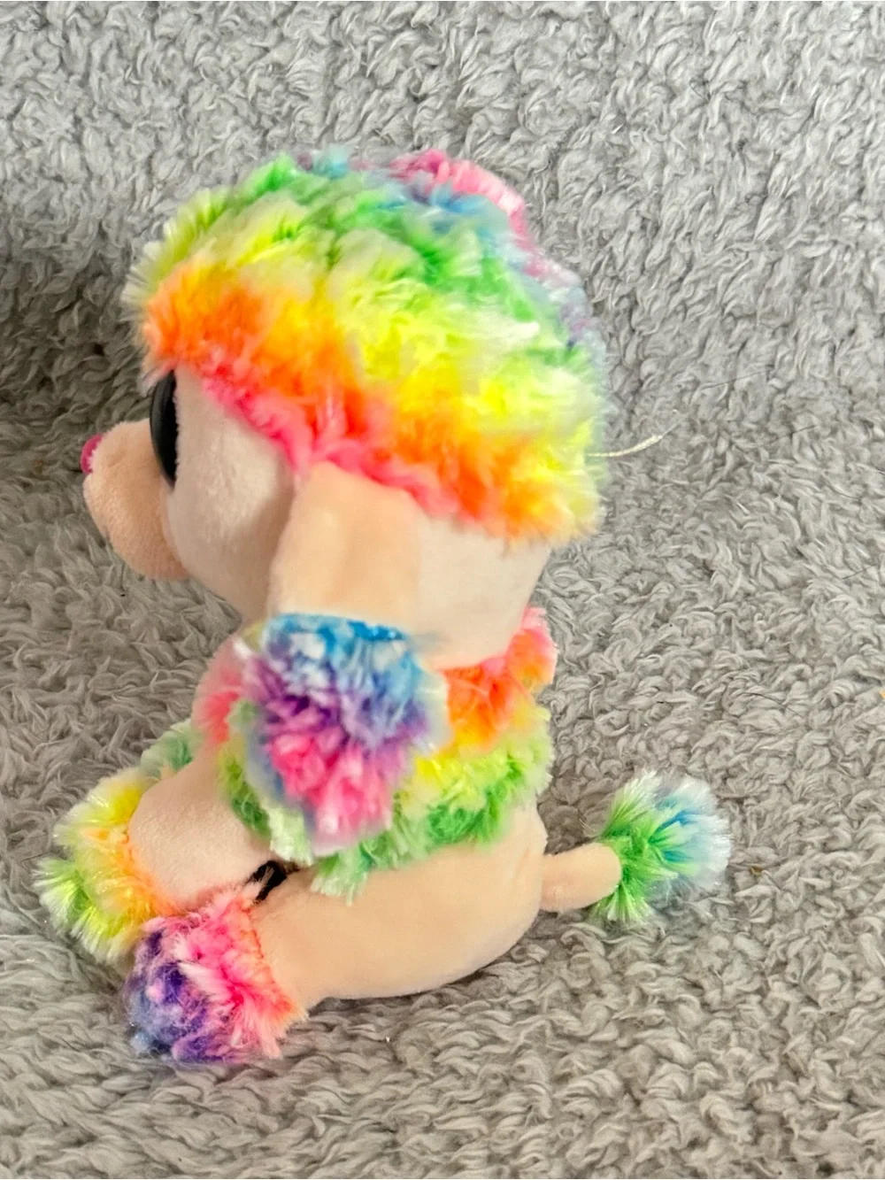 Ty Beanie Boos Rainbow the Poodle 6” Dog Multicolored Stuffed Animal Soft Toy